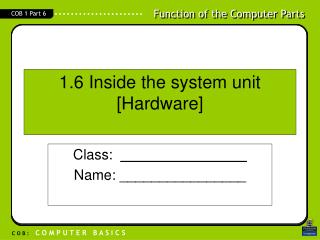 1.6 Inside the system unit [Hardware]