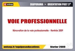 VOIE PROFESSIONNELLE