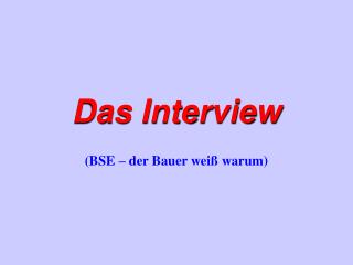 Das Interview