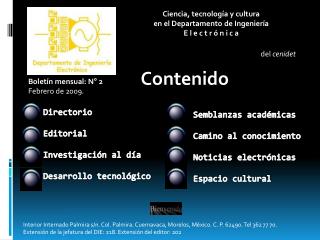 Directorio Editorial Investigación al día Desarrollo tecnológico