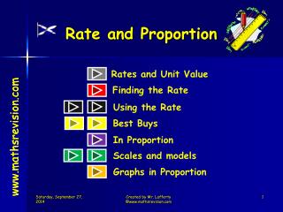 Rate and Proportion