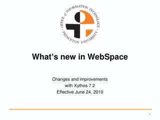 What’s new in WebSpace