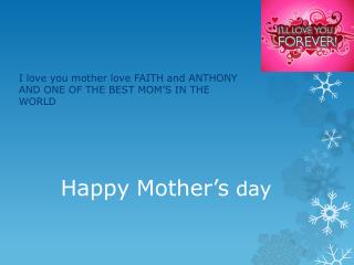 Happy Mother’s day