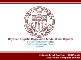 University of Southern California Department Computer Science
