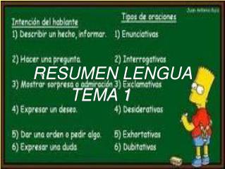 RESUMEN LENGUA TEMA 1