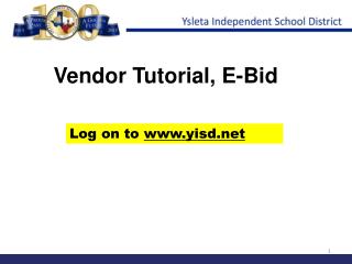 Vendor Tutorial, E-Bid