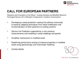 CALL FOR EUROPEAN PARTNERS