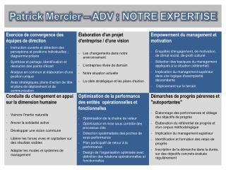 Patrick Mercier – ADV : NOTRE EXPERTISE