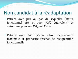 Non candidat à la réadaptation