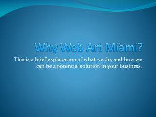 Why Web Art Miami?