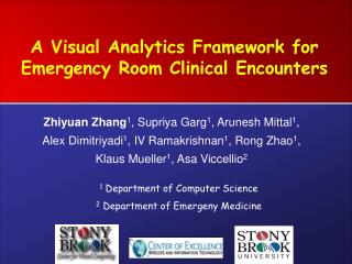 A Visual Analytics Framework for Emergency Room Clinical Encounters