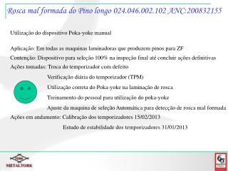 Rosca mal formada do Pino longo 024.046.002.102 ANC:200832155