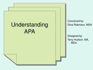 Understanding APA