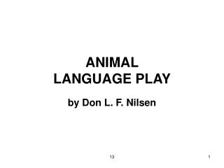 ANIMAL LANGUAGE PLAY