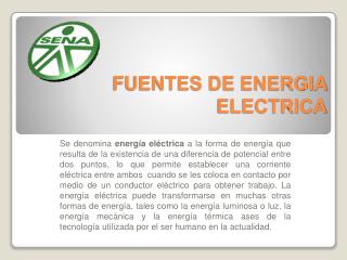 FUENTES DE ENERGIA ELECTRICA