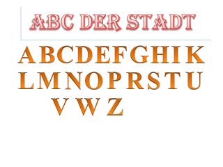 ABC der STADT