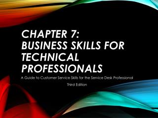 Chapter 7: Business Skills for Technical Professionals