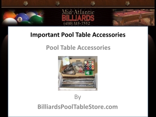 Important Pool Table Accessories