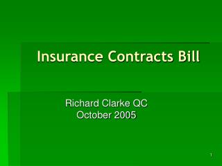 Insurance Contracts Bill