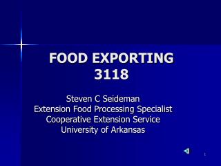 FOOD EXPORTING 3118
