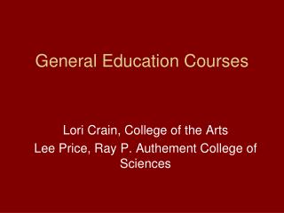 General Education Courses