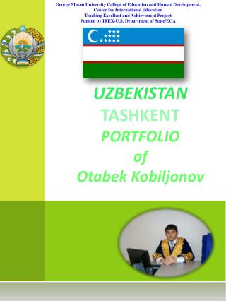 UZBEKISTAN TASHKENT PORTFOLIO of Otabek Kobiljonov