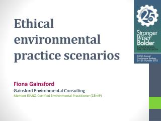 Ethical environmental practice scenarios