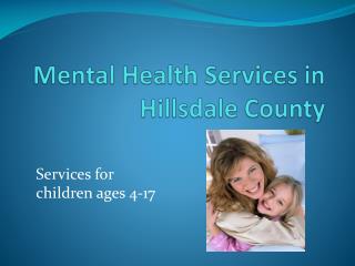 Mental Health Services in Hillsdale County