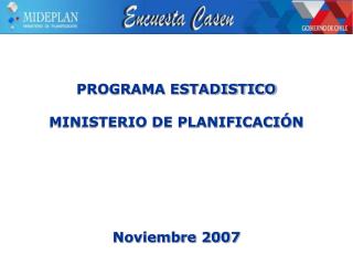 PROGRAMA ESTADISTICO MINISTERIO DE PLANIFICACIÓN