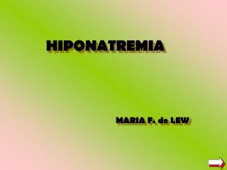 HIPONATREMIA