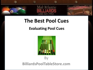 The Best Pool Cues