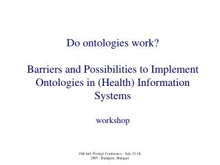 Do ontologies work?