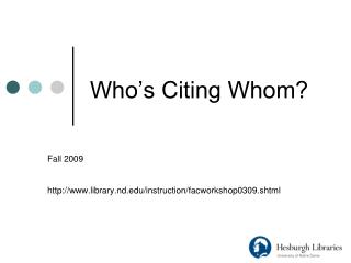 Who’s Citing Whom?