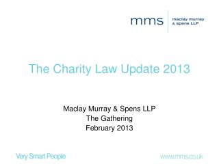 The Charity Law Update 2013
