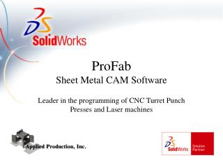 ProFab Sheet Metal CAM Software