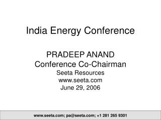 India Energy Conference