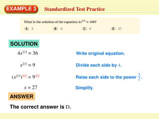 Standardized Test Practice