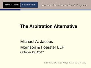 The Arbitration Alternative