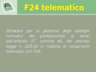F24 telematico