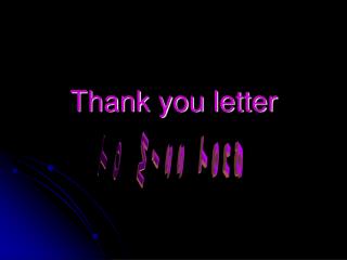 Thank you letter