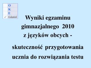 Wybieralność języka obcego na egzaminie gimnazjalnym