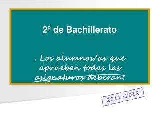 2º de Bachillerato