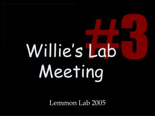 Willie’s Lab Meeting