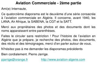 Aviation Commerciale - 2ème partie Ami(e) Internaute,