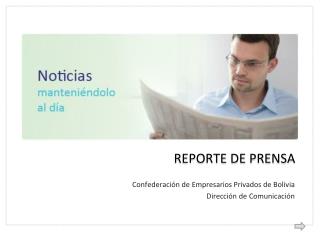 Reporte de prensa