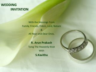 WEDDING 	INVITATION