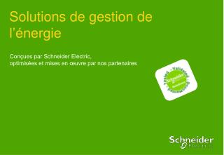 Solutions de gestion de l’énergie