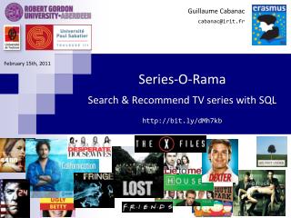 Series-O-Rama Search &amp; Recommend TV series with SQL bit.ly/dMh7kb