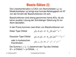 Basis-Sätze (I)