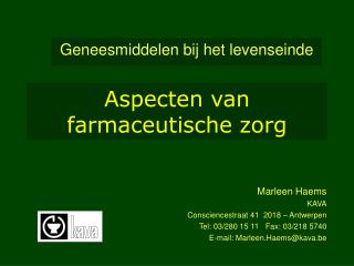 Aspecten van farmaceutische zorg